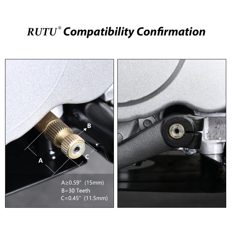 RUTU Folding Gear Shifter Shift Lever, Aluminum Dirt Bike Shift Lever, Compatible with XR50 CRF50 XR CRF 50cc 70cc 90cc 110cc 125c Motorcycle, Dirt Pit Bike Lifan 6061 Aviation Aluminum - Image 5